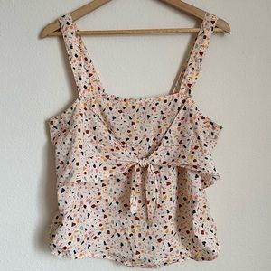 Madewell Terrazzo Tie-Front Top